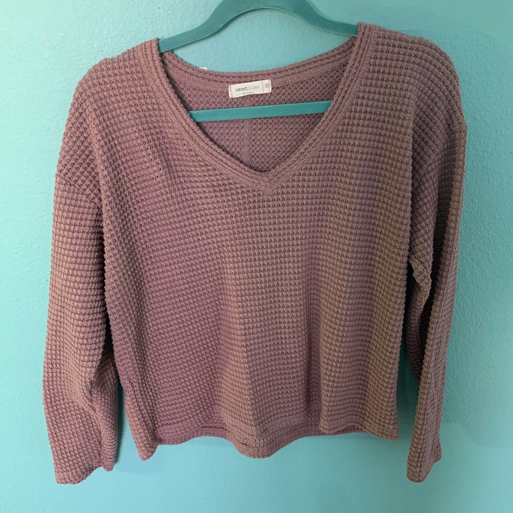 pink knitted sweater
